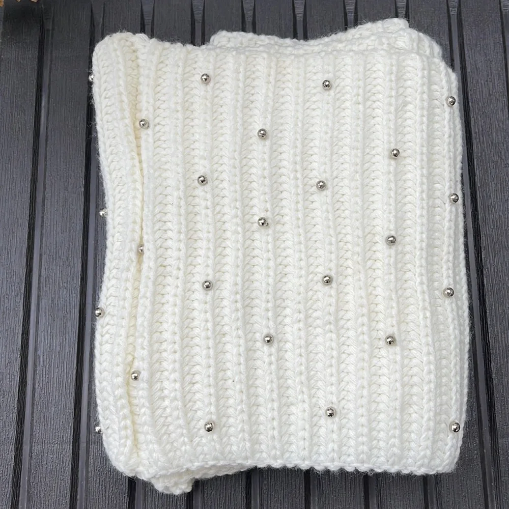 Women’s Ivory Knit Infinity Scarf